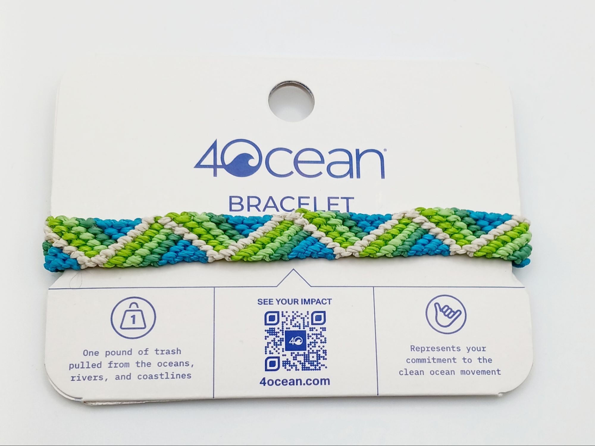 4Ocean Bali Riptide Braided Bracelet- Eel Green